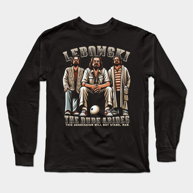 Big Lebowski -The Dude Abides Long Sleeve T-Shirt by Trendsdk